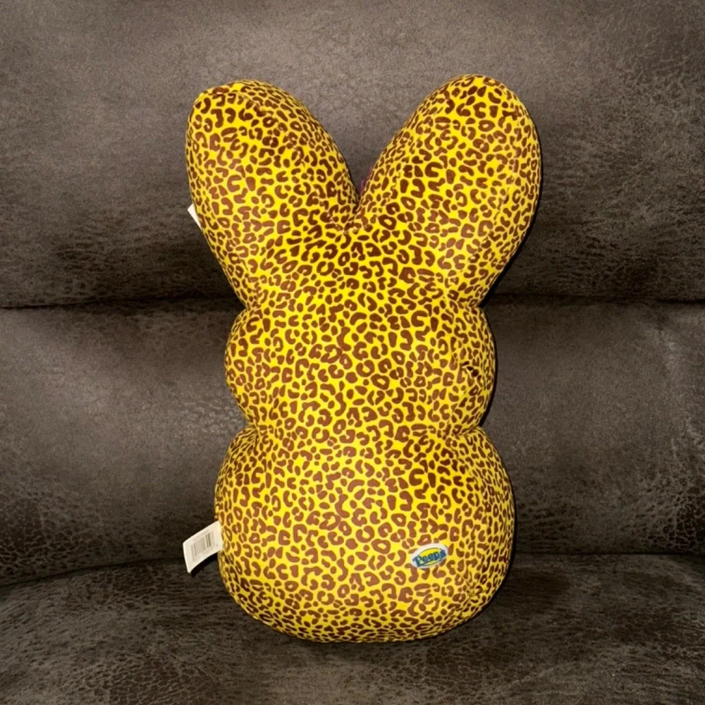 2025 Peeps EASTER BUNNY 15" LEOPARD PRINT Emo Punk Rock Rabbit Plush NEW + Tag - Picture 6 of 11